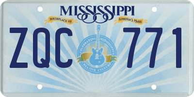 MS license plate ZQC771