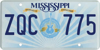 MS license plate ZQC775