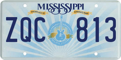 MS license plate ZQC813