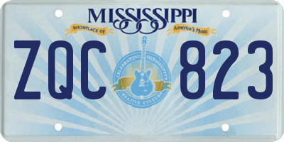 MS license plate ZQC823
