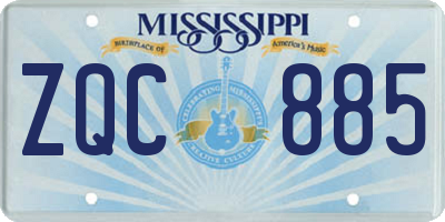 MS license plate ZQC885