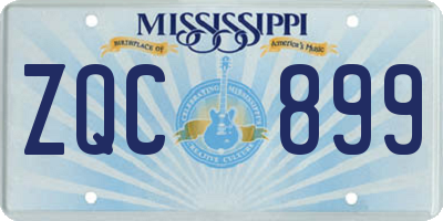 MS license plate ZQC899