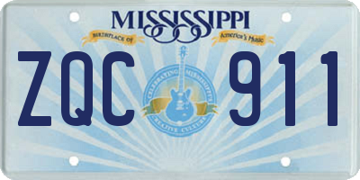 MS license plate ZQC911