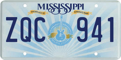 MS license plate ZQC941