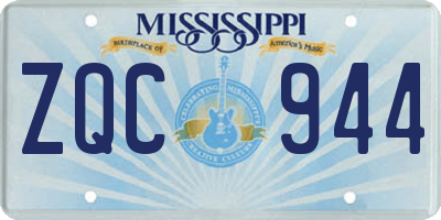 MS license plate ZQC944