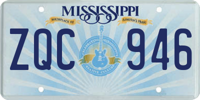 MS license plate ZQC946