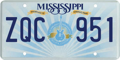 MS license plate ZQC951