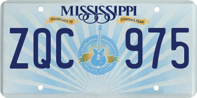 MS license plate ZQC975