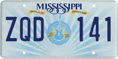MS license plate ZQD141