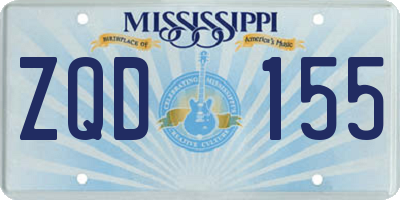 MS license plate ZQD155