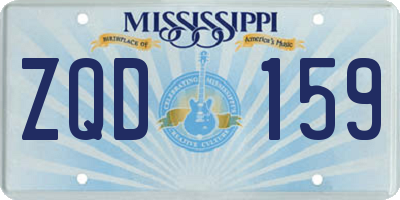 MS license plate ZQD159