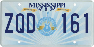 MS license plate ZQD161