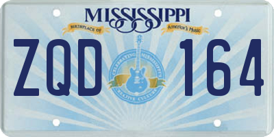 MS license plate ZQD164