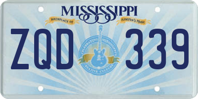 MS license plate ZQD339