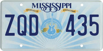 MS license plate ZQD435