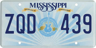 MS license plate ZQD439