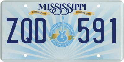 MS license plate ZQD591