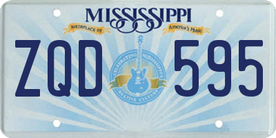 MS license plate ZQD595