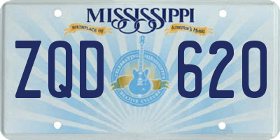 MS license plate ZQD620