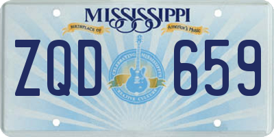 MS license plate ZQD659