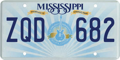 MS license plate ZQD682