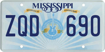 MS license plate ZQD690