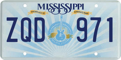 MS license plate ZQD971