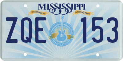 MS license plate ZQE153