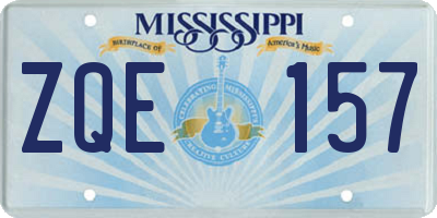 MS license plate ZQE157