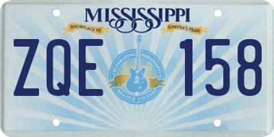 MS license plate ZQE158