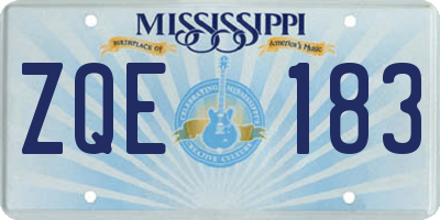 MS license plate ZQE183