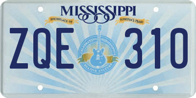 MS license plate ZQE310