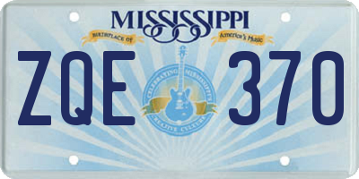 MS license plate ZQE370