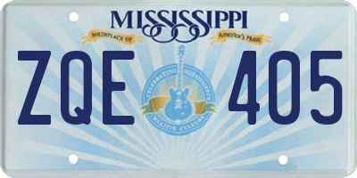 MS license plate ZQE405