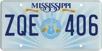 MS license plate ZQE406