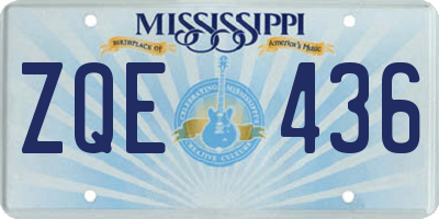 MS license plate ZQE436