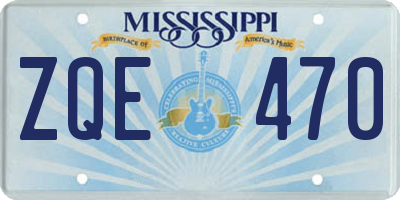 MS license plate ZQE470