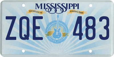 MS license plate ZQE483
