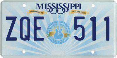 MS license plate ZQE511