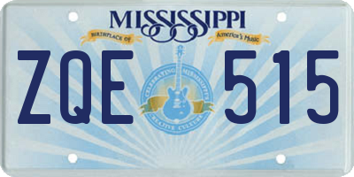 MS license plate ZQE515