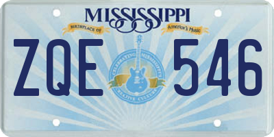 MS license plate ZQE546