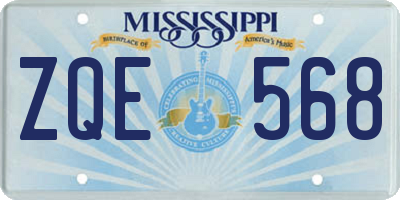 MS license plate ZQE568