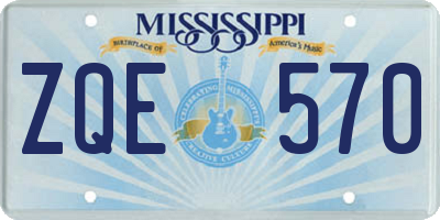 MS license plate ZQE570