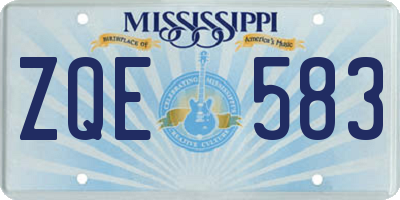 MS license plate ZQE583