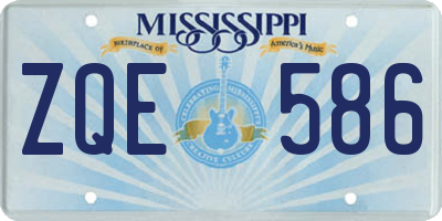 MS license plate ZQE586
