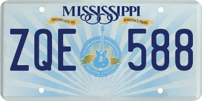 MS license plate ZQE588