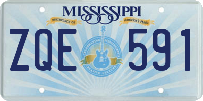MS license plate ZQE591