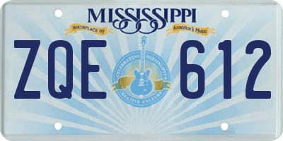 MS license plate ZQE612