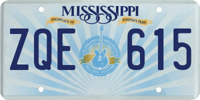 MS license plate ZQE615