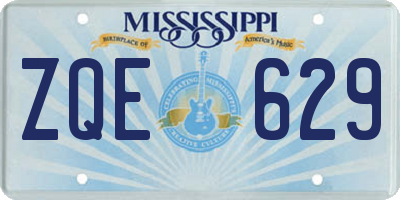 MS license plate ZQE629